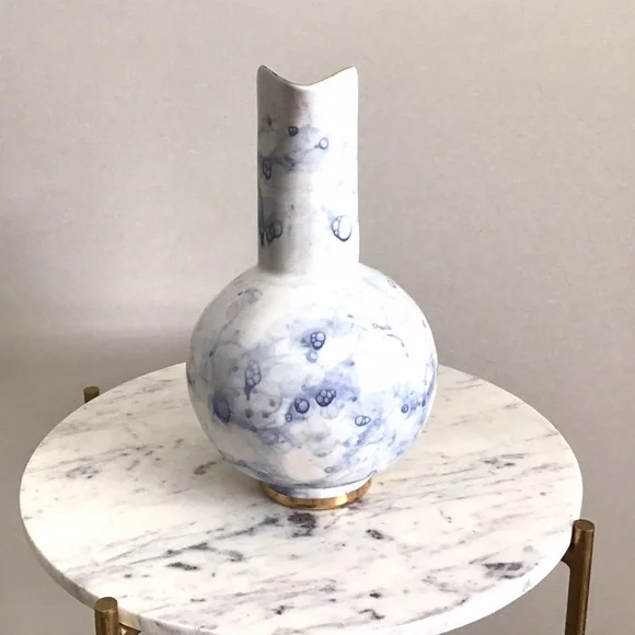 Anthropologie Hand Glazed Stoneware Large Pitcher Vase New In Box Rare NWT